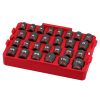 Accessories Milwaukee Tools | Milwaukee 27Pc. Shockwave Impact Duty 1/2" Drive Metric & Sae Packout Standard Socket Tray Set 49-66-6819