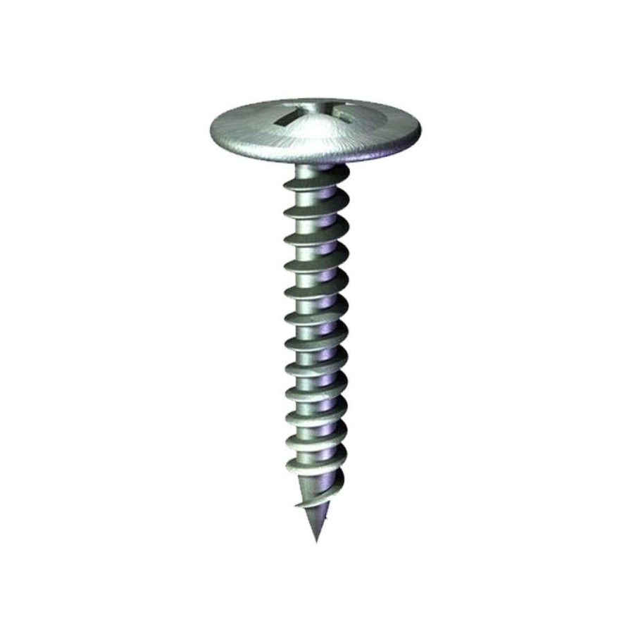 Hardware & Jobsite Supplies Grip Rite | Grip Rite #8 X 1/2" Zinc Plated Pancake Head Modified Truss Sharp Point Screw (10000) Mt812