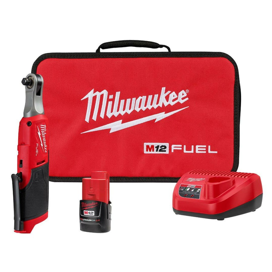 Power Tools Milwaukee Tools | Milwaukee M12 Fuel 3/8" High Speed Ratchet (2.0Ah) Kit 2567-21H