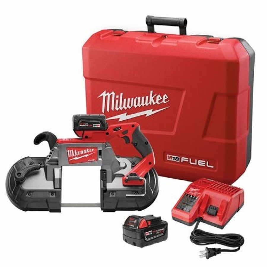 Power Tools Milwaukee Tools | Milwaukee M18 Fuel 5" Deep Cut Band Saw 2 Battery (5.0Ah) Kit 2729-22