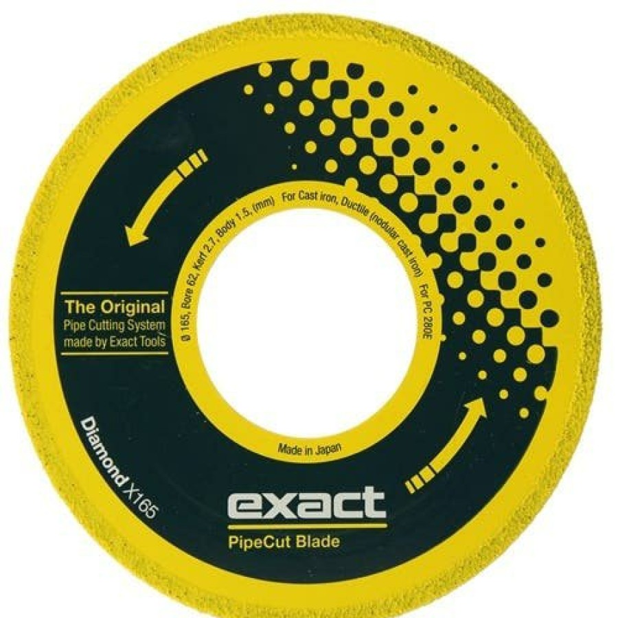 Accessories Exact Pipe Cutting | Exact Diamond X165 Pipe Cutting 6.5" Saw Blade Diamond Grit Ductile (Fit 280, 360, 460) 7010493