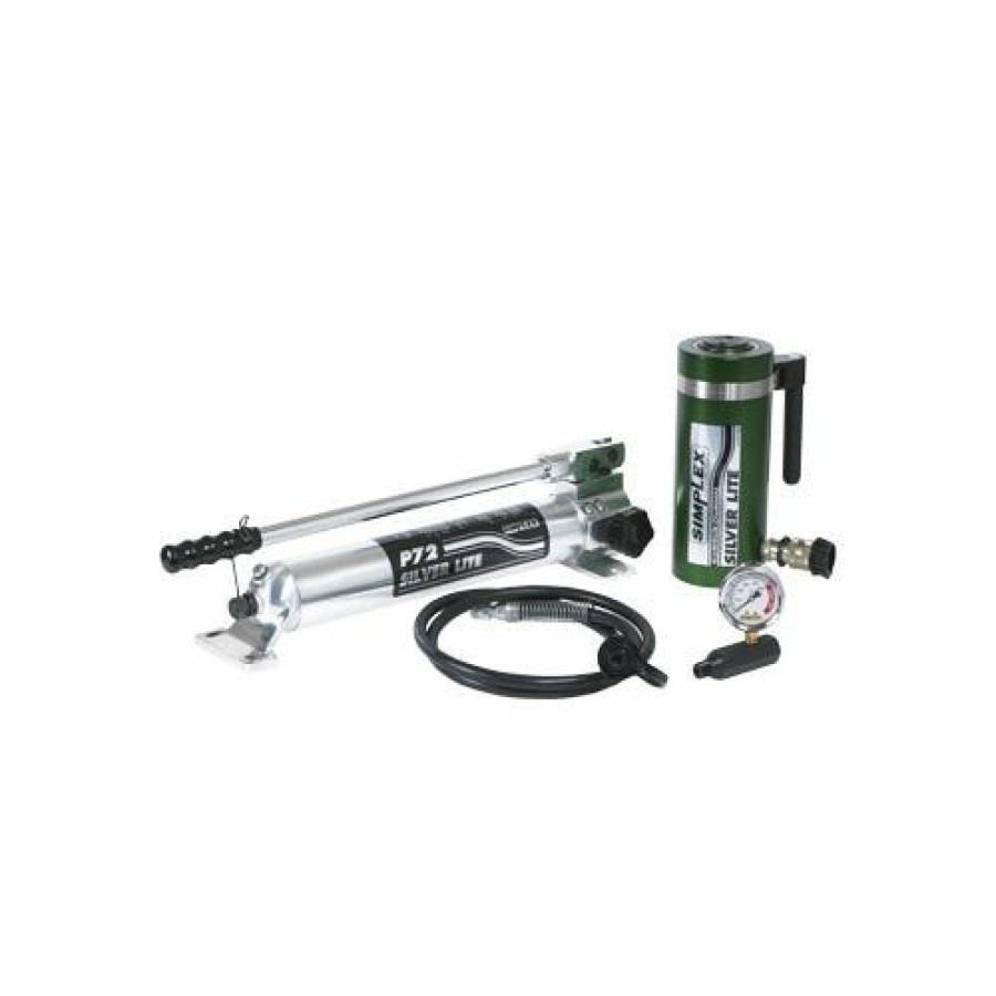 Power Tools Simplex | Simplex Aluminum Hydraulic Set 100 Ton 2" Cylinder & Hand Pump Stl1002