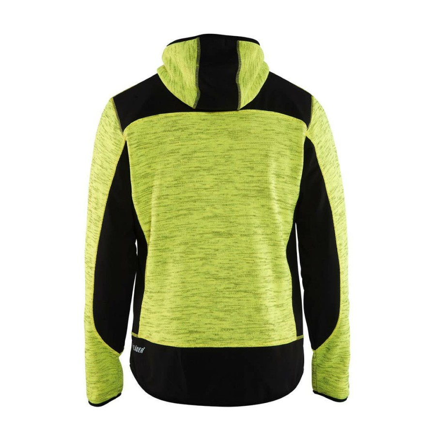 Safety & Work Wear Blaklader Workwear | Blaklader Black/Yellow Hi-Vis Knitted Jacket 494021173399