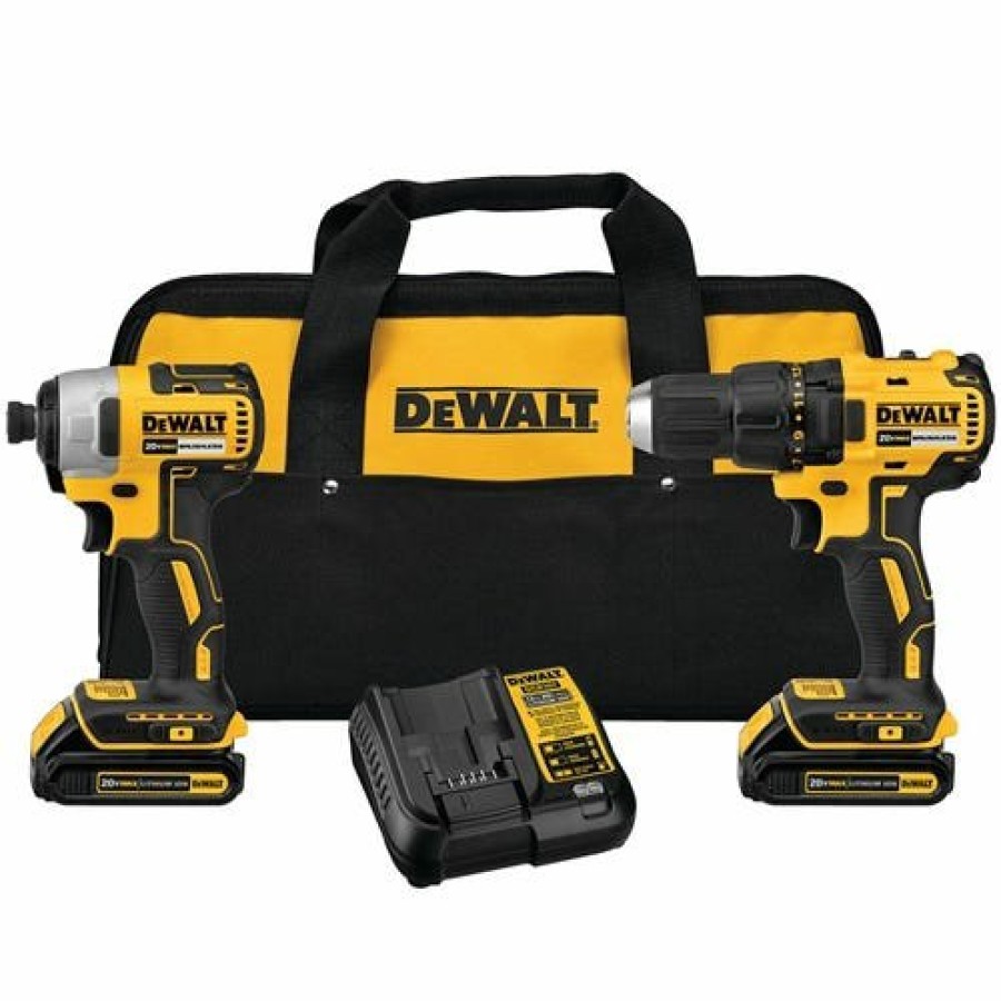 Power Tools DeWalt | Dewalt 20V Max Compact Brushless Drill/Driver & Impact Kit Dck277C2