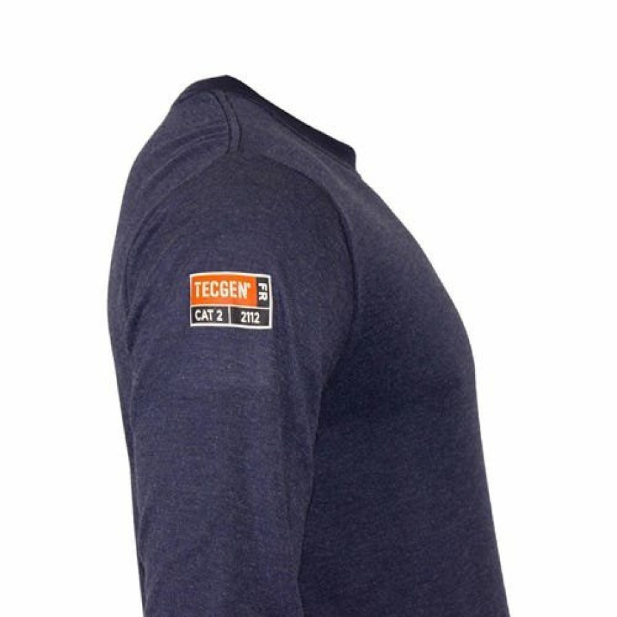 Safety & Work Wear NSA | Drifire Tecgen Fr Navy Blue Long Sleeve T-Shirt Nsa-C541Nnbls