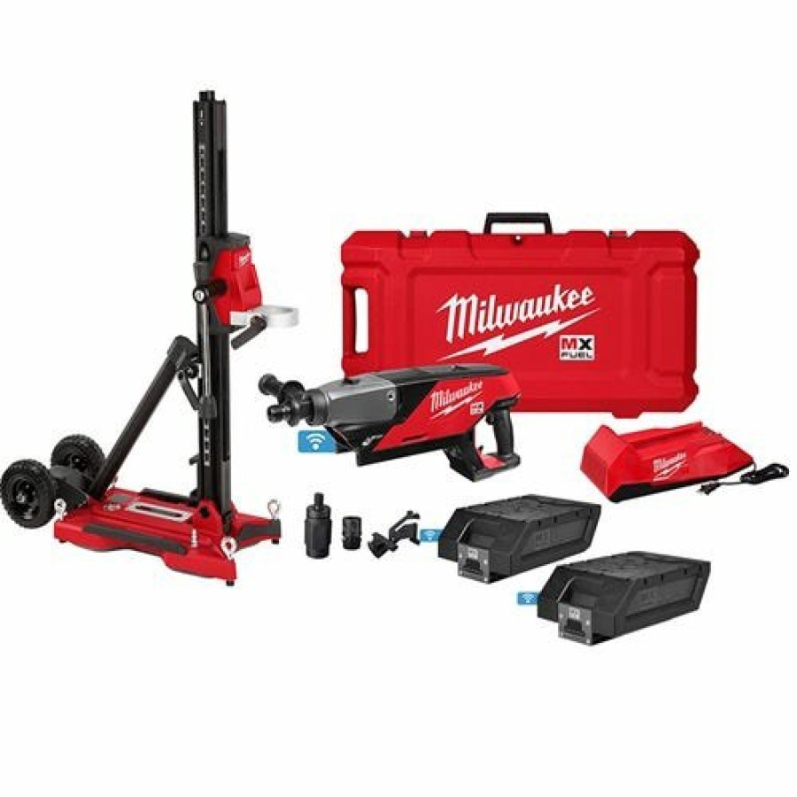 Power Tools Milwaukee Tools | Milwaukee Mx Fuel Handheld 6" Core Drill & Rig Kit W/ Stand One-Key Mxf301-2Cxs