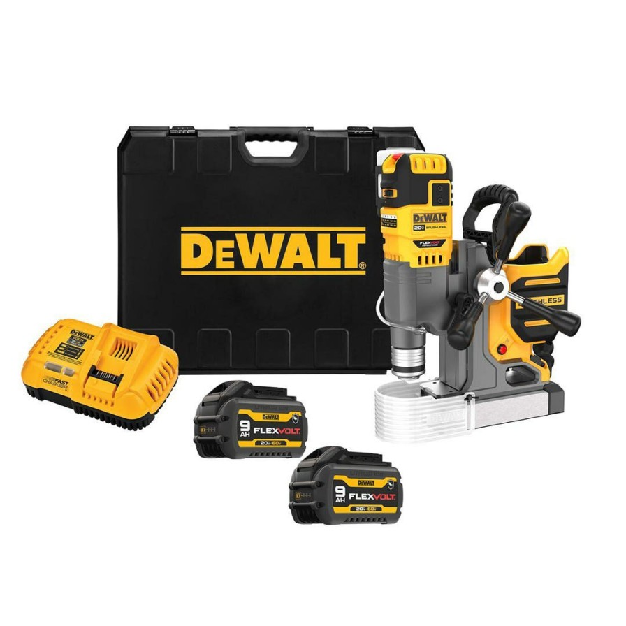 Power Tools DeWalt | Dewalt 20V Max Brushless 2" Magnetic Drill Press Flexvolt Advantage 9.0Ah Kit Dcd1623Gx2