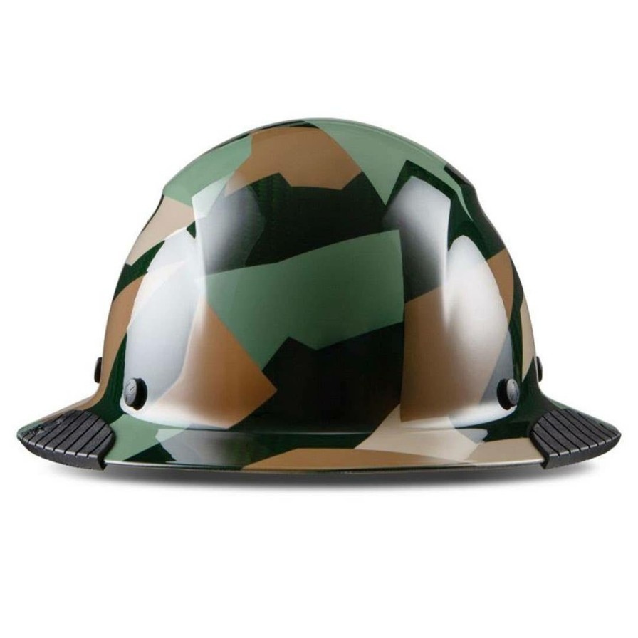 Safety & Work Wear Lift Safety | Lift Dax Carbon Fiber Full Brim Hard Hat (Jungle Camo) Hdc-20Cj