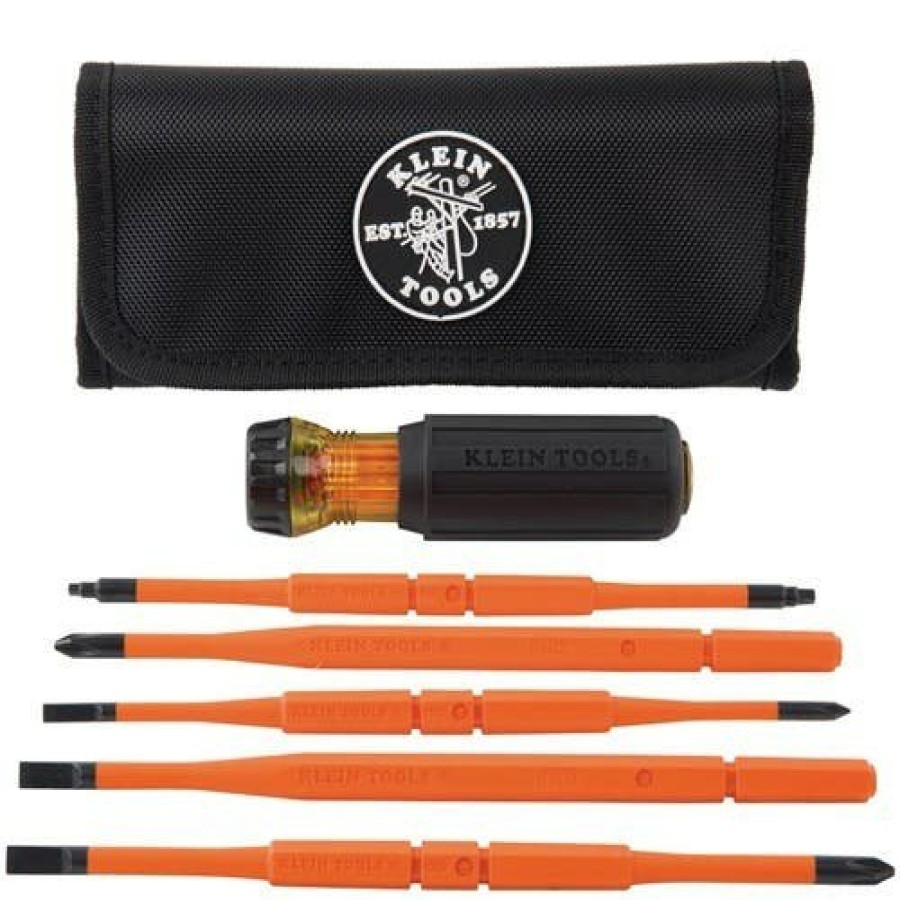 Hand Tools Klein Tools | Klein 8-In-1 Insulated Interchangeable Screwdriver Set 32288