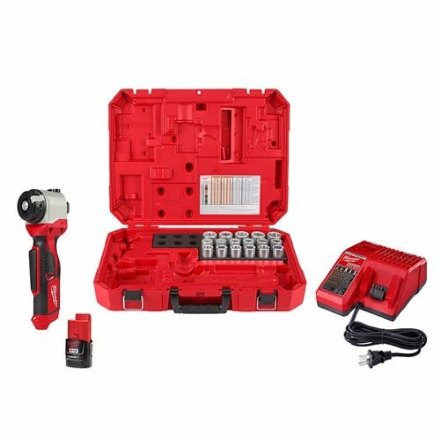 Power Tools Milwaukee Tools | Milwaukee M12 Cable Stripper Kit With 17 Cu Thhn / Xhhw Bushings 2435Cu-21S