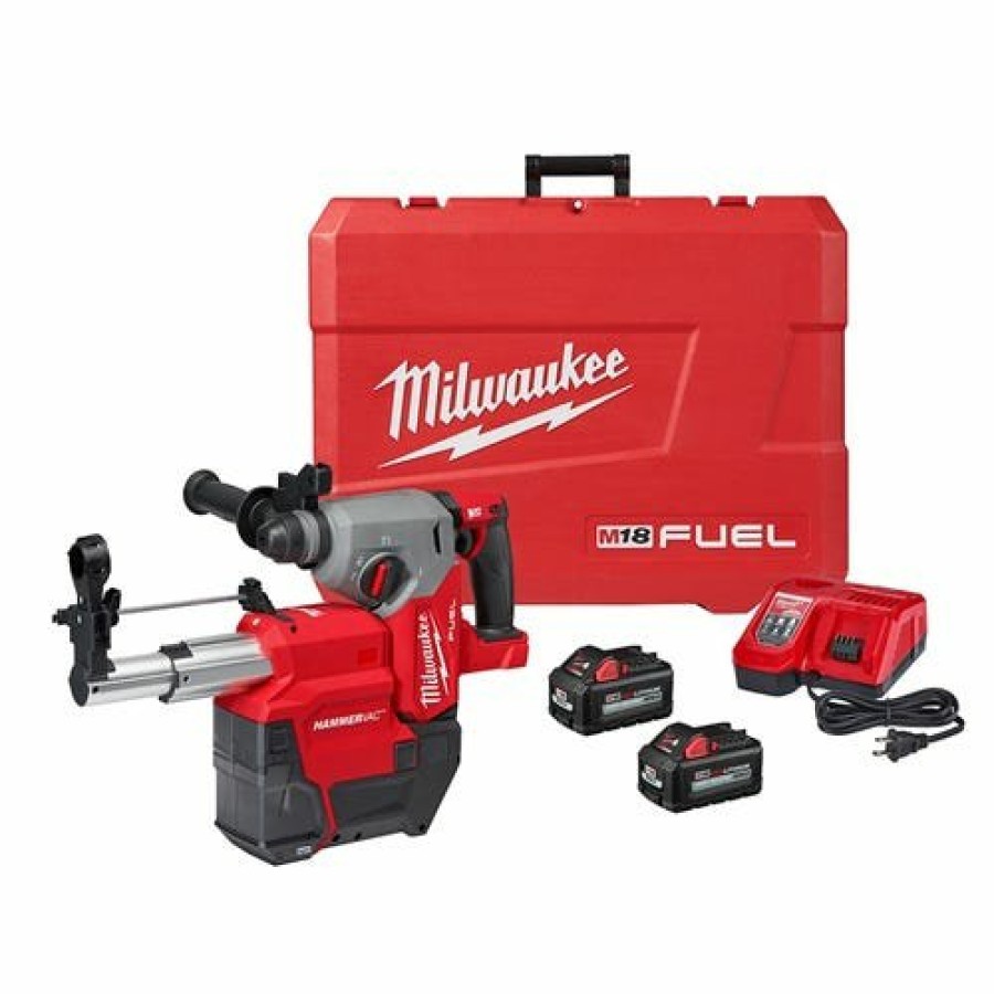 Power Tools Milwaukee Tools | Milwaukee M18 Fuel 1" Sds Plus Rotary Hammer Dust Extractor Kit 2912-22De