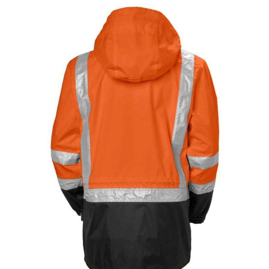 Safety & Work Wear Helly Hansen | Helly Hansen Waterproof Potsdam Jacket Class 3 Orange/Charcoal 71389-269