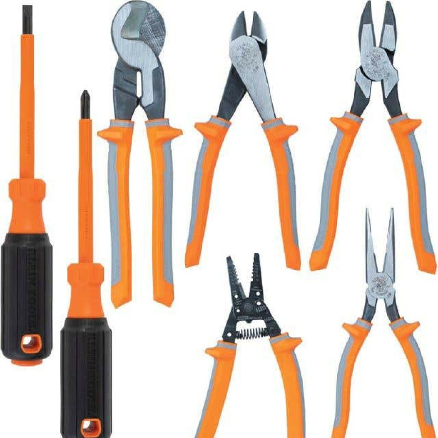 Hand Tools Klein Tools | Klein 7-Piece 1000V Insulated Tool Set 9421R