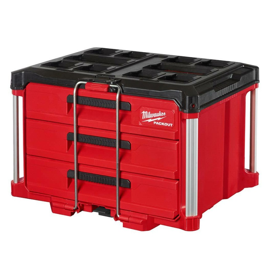 Hardware & Jobsite Supplies Milwaukee Tools | Milwaukee Packout 3-Drawer Tool Box 48-22-8443