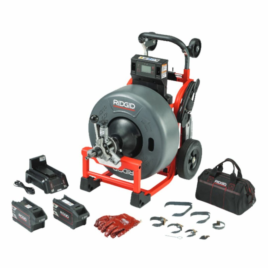 Power Tools RIDGID Tools | Ridgid K-4310 Fxp 5/8" Drum Machine With Fxp Battery & Charger 73073