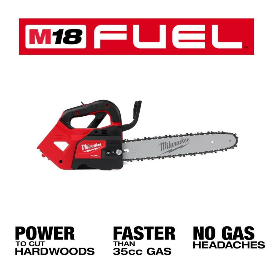 Power Tools Milwaukee Tools | Milwaukee M18 Fuel 14" Top Handle Chainsaw (Tool-Only) 2826-20T