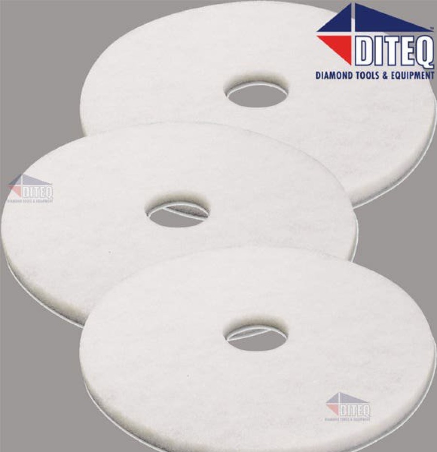 Accessories Diteq | Diteq 20" X 1" White Floor Polishing Pads A70014B