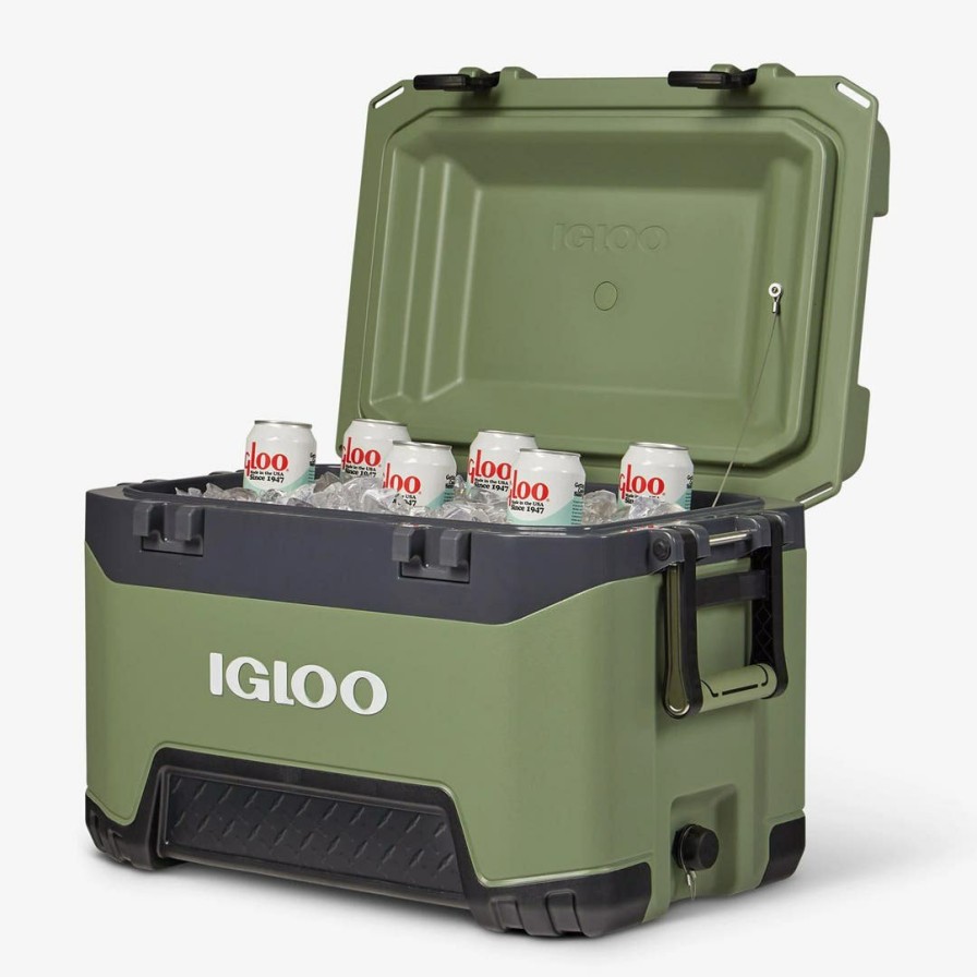 Hardware & Jobsite Supplies Igloo Coolers | Igloo 52 Qt Bmx Cooler - Oil Green 00050540