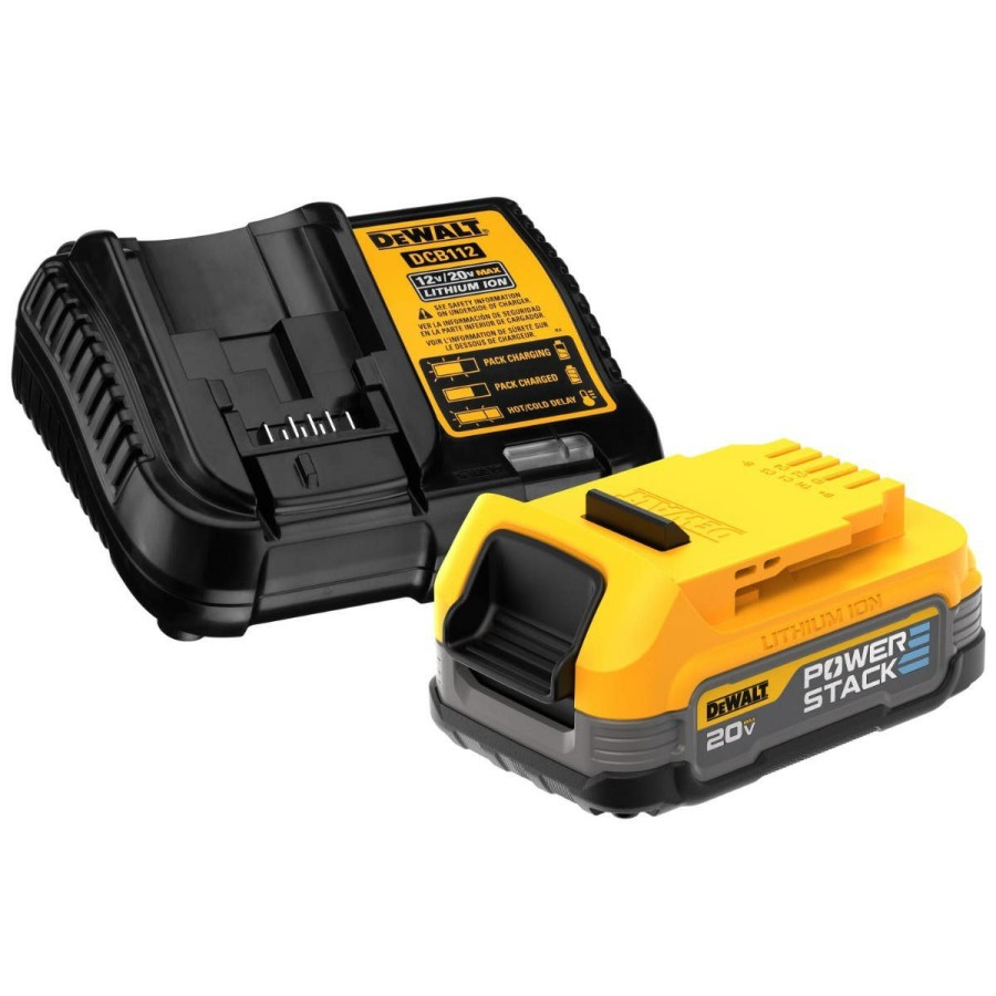 Power Tools DeWalt | Dewalt 20V Powerstack 1.7Ah Starter Kit Battery And Charger Dcbp034C