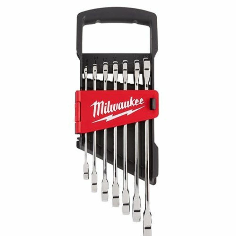 Hand Tools Milwaukee Tools | Milwaukee Metric Ratcheting Combination Wrench Set 7 Piece 48-22-9506