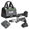 Power Tools FLEX | Flex 24V Drywall Screw Gun, Autofeed Attachment & Cut-Out Tool Combo Kit (2.5Ah) Fxm203-2A