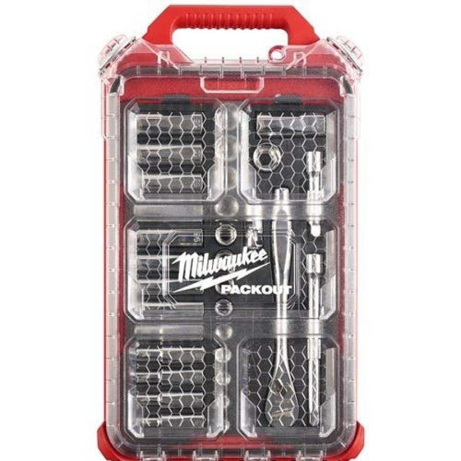 Hand Tools Milwaukee Tools | Milwaukee 3/8" Drive 32Pc Metric Ratchet & Socket Set Packout 48-22-9482