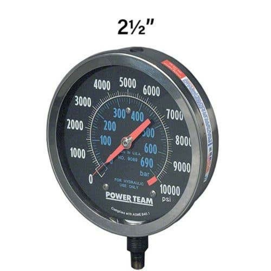 Accessories Power Team SPX | Power Team Hydraulic 2.5" Pressure Gauge 9040