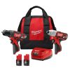 Power Tools Milwaukee Tools | Milwaukee M12 Cordless 2-Tool Drill/Impact Combo Kit 2494-22