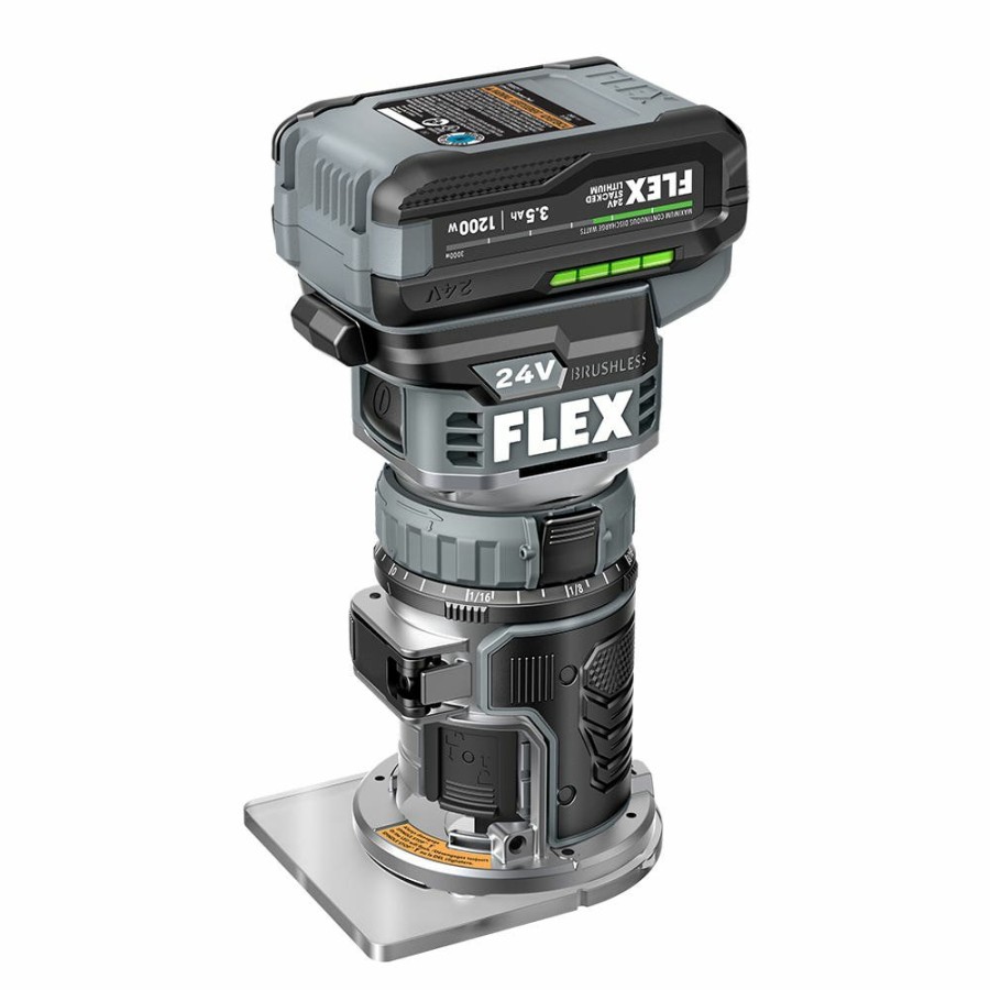 Power Tools FLEX | Flex Trim Router Stacked Lithium Kit Fx4221-1F