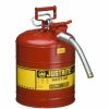 Hardware & Jobsite Supplies Justrite | Justrite Type Ii Accuflow Steel Safety Can 5 Gallon 1 Metal Hose 7250130