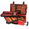 Hand Tools Wiha Tools USA | Wiha 80 Piece Master Electrician'S Insulated Tools Set In Rolling Hard Case 32800