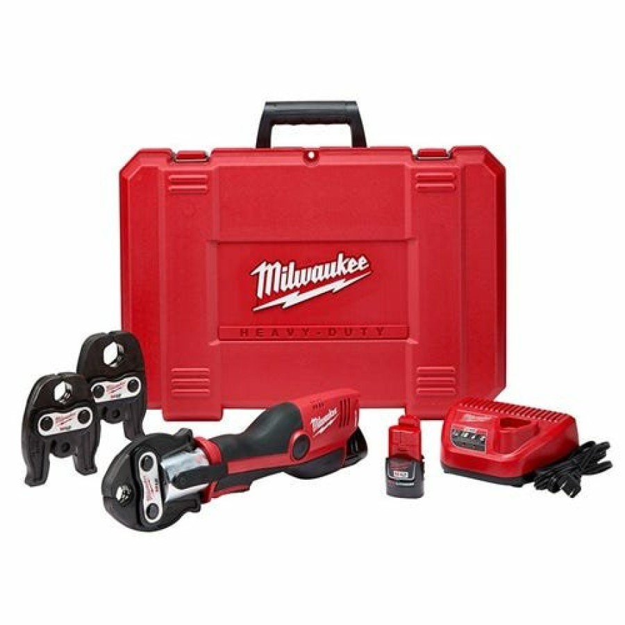 Power Tools Milwaukee Tools | Milwaukee M12 Propress Press Tool Force Logic 1/2" - 1" Jaws (2.0Ah) Kit 2473-22