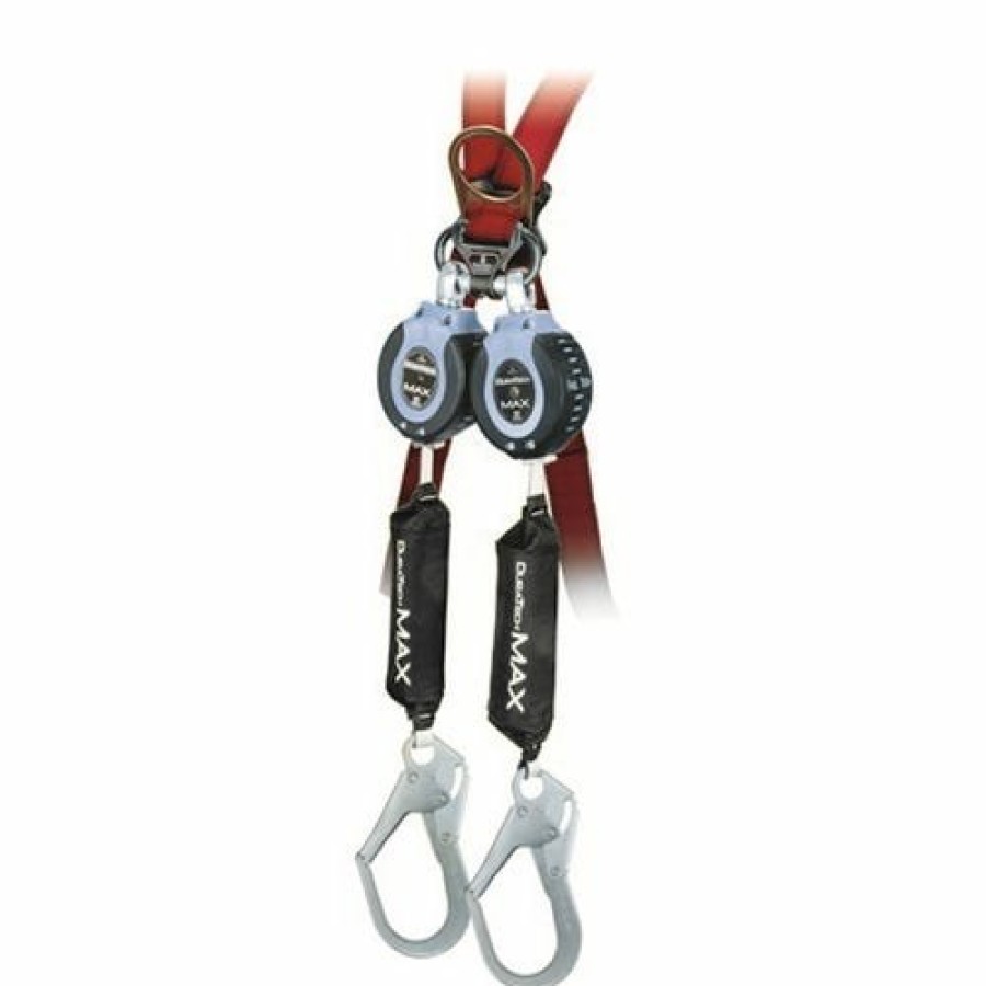 Safety & Work Wear FallTech | Falltech Duratech Max 9' Twin Leg Self-Retracting Lifeline Srd Steel Rebar Hooks 82709Tb3