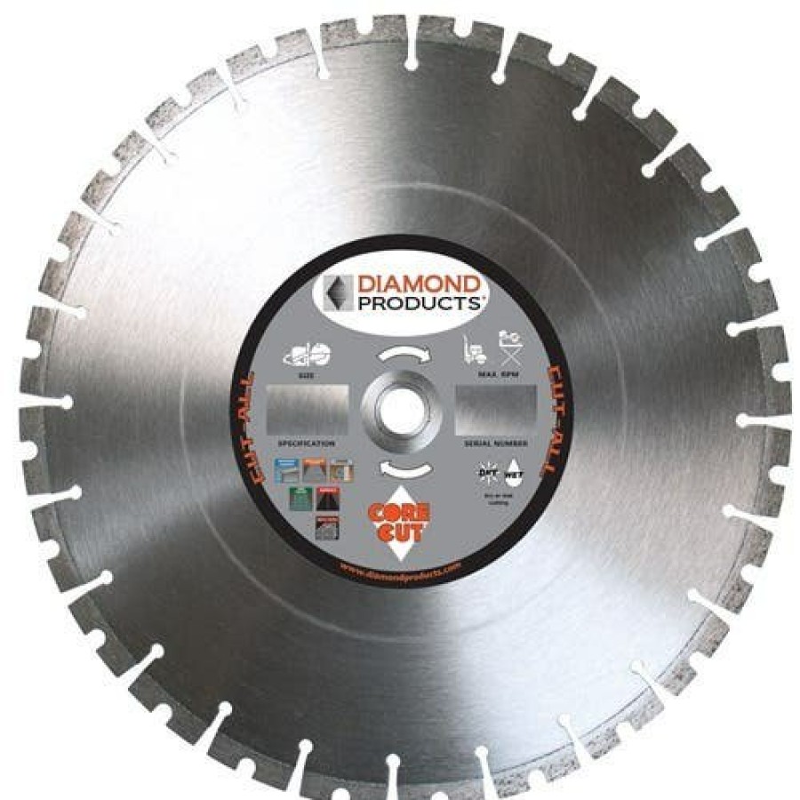 Accessories Diamond Products | Diamond Products 18" X .125" Cut-All Wet/Dry High Speed Blade H8Ca Concrete 1" Arbor 86709