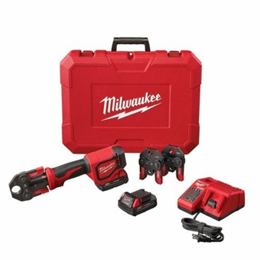 Power Tools Milwaukee Tools | Milwaukee M18 Short Throw Press Tool Pex Crimp Jaws (2.0Ah) Kit 2674-22C