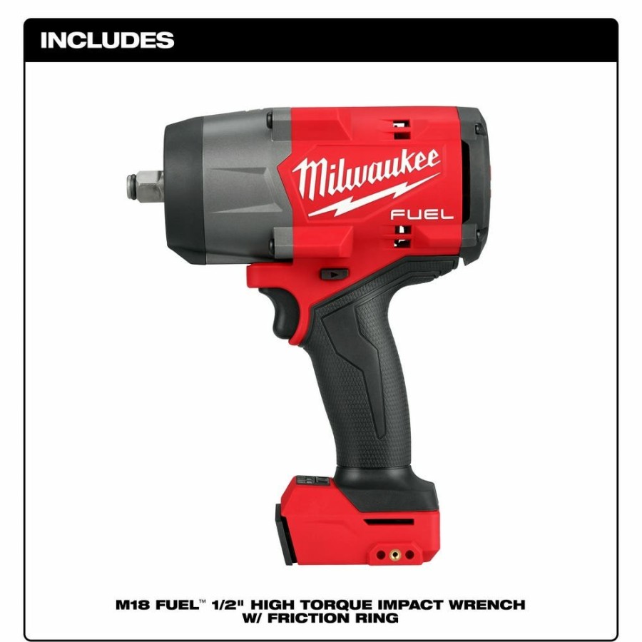 Power Tools Milwaukee Tools | Milwaukee M18 Fuel 1/2" High Torque Impact Wrench W/ Friction Ring 2967-20