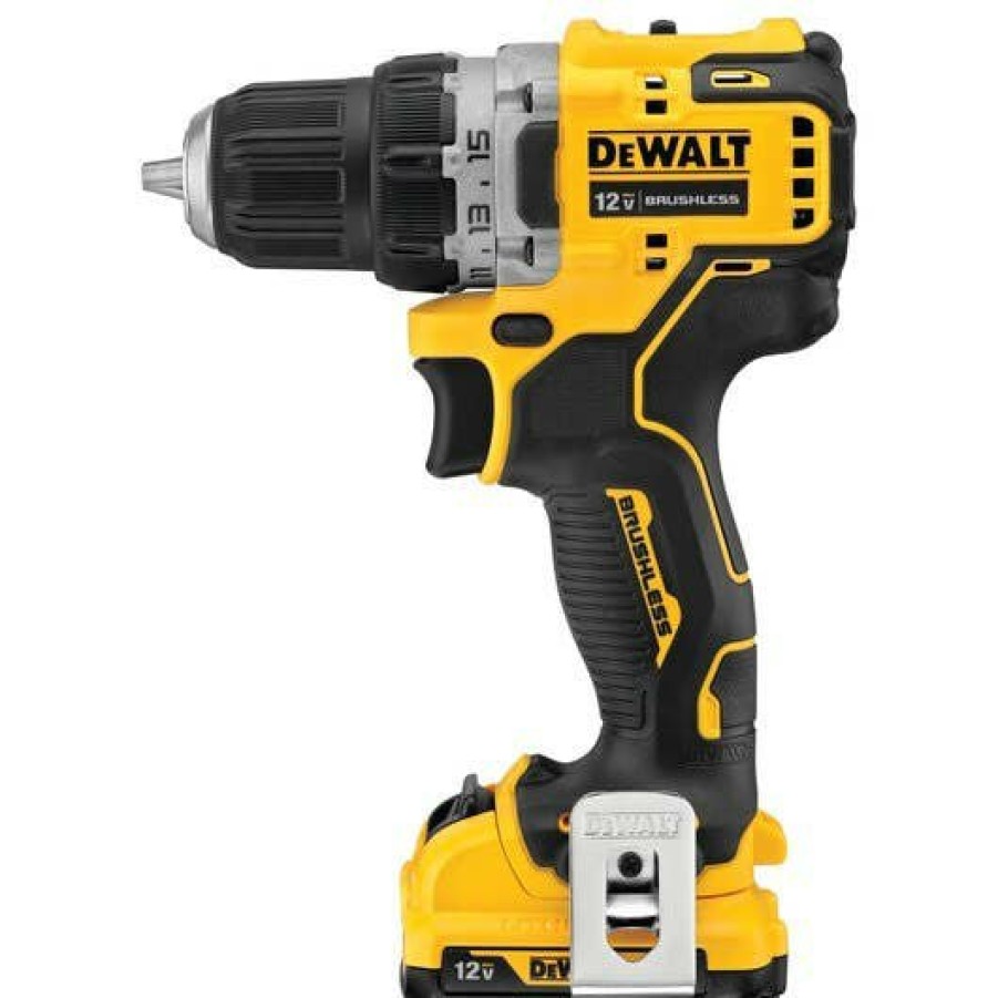 Power Tools DeWalt | Dewalt Xtreme 12V Brushless 3/8" Cordless Drill/Driver Kit Dcd701F2