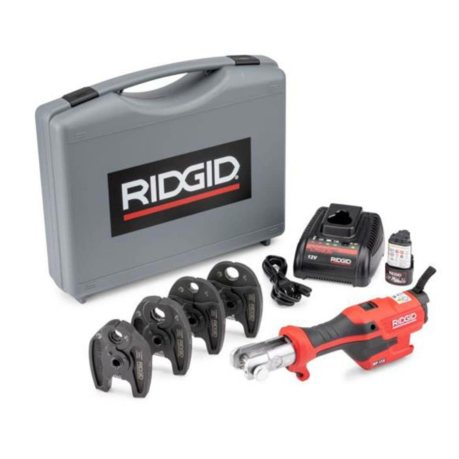 Power Tools RIDGID Tools | Ridgid Rp 115 Combo Kit W/ Propress & Pureflow Jaws (1/2" - 3/4") 72558