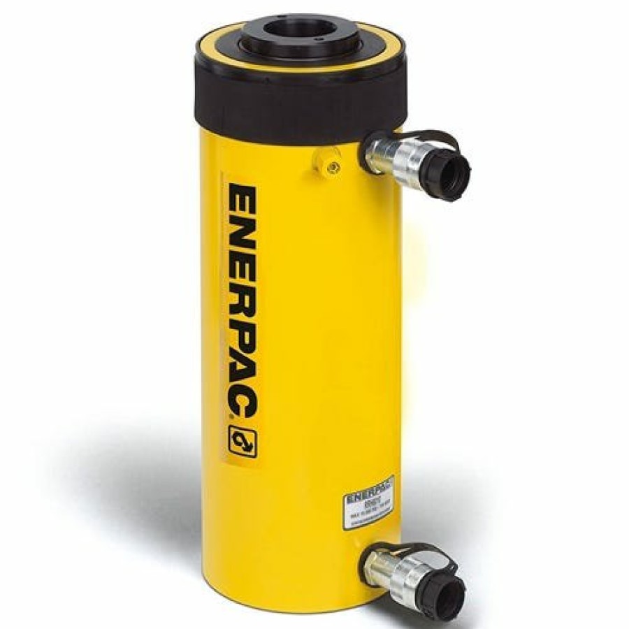 Power Tools Enerpac | Enerpac 60 Ton Hydraulic 10.12" Stroke Double-Acting Hollow Plunger Cylinder Rrh6010