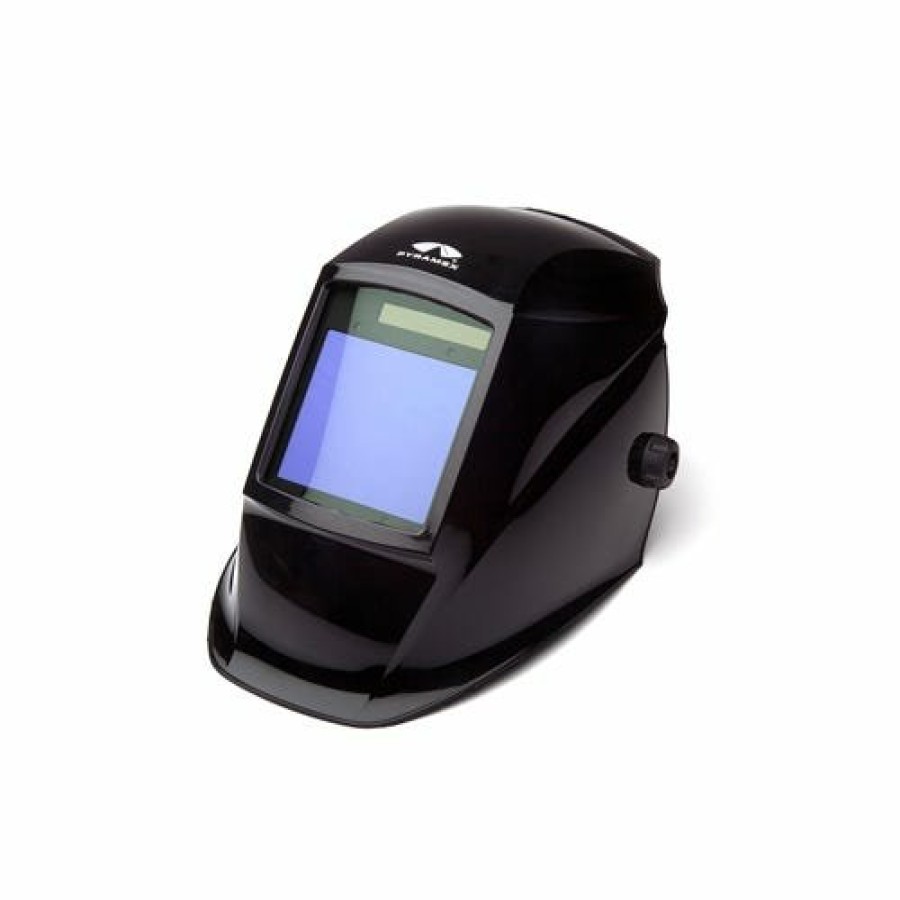 Safety & Work Wear Pyramex Safety | Pyramex Leadhead Glossy Black Decorated Auto Darkening Welding Helmet Wham3030Gb