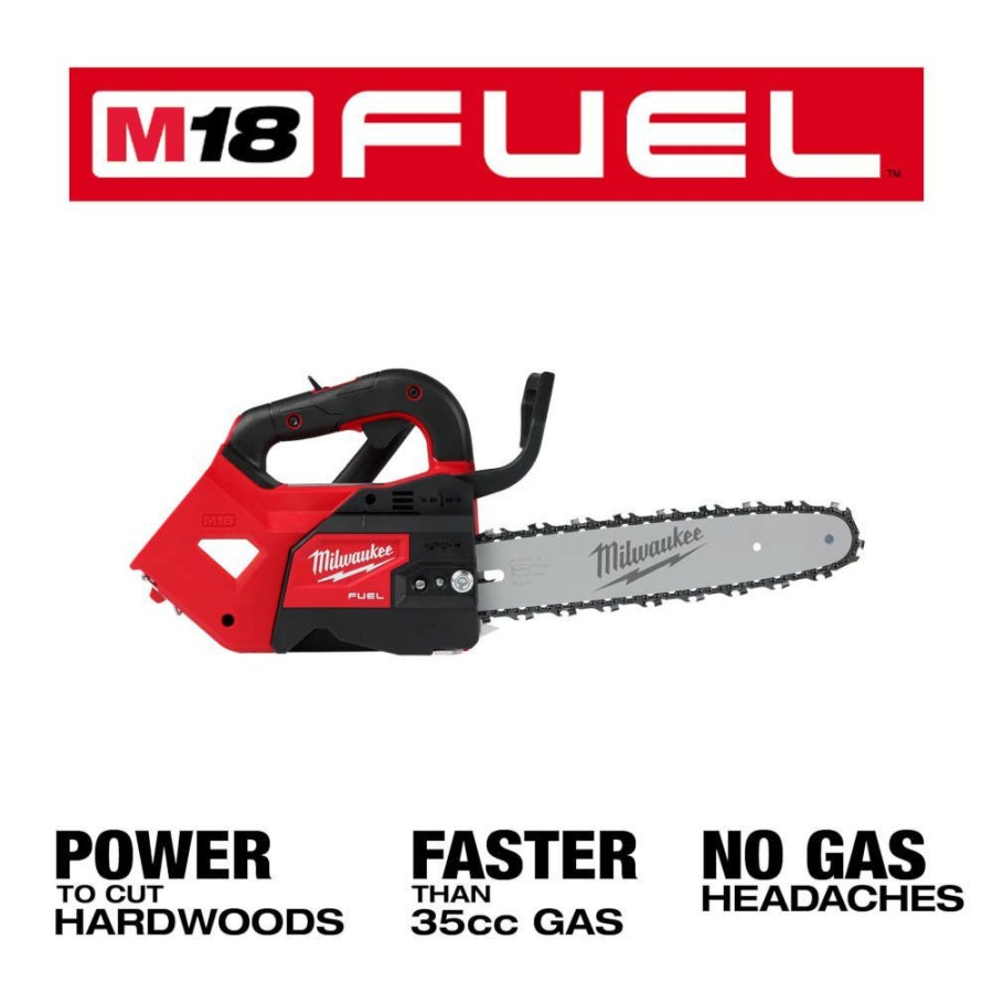 Power Tools Milwaukee Tools | Milwaukee M18 Fuel 12" Top Handle Chainsaw (Tool-Only) 2826-20C