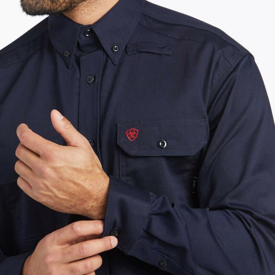 Safety & Work Wear Ariat | Ariat Men'S Fr Solid Work Shirt 10018816