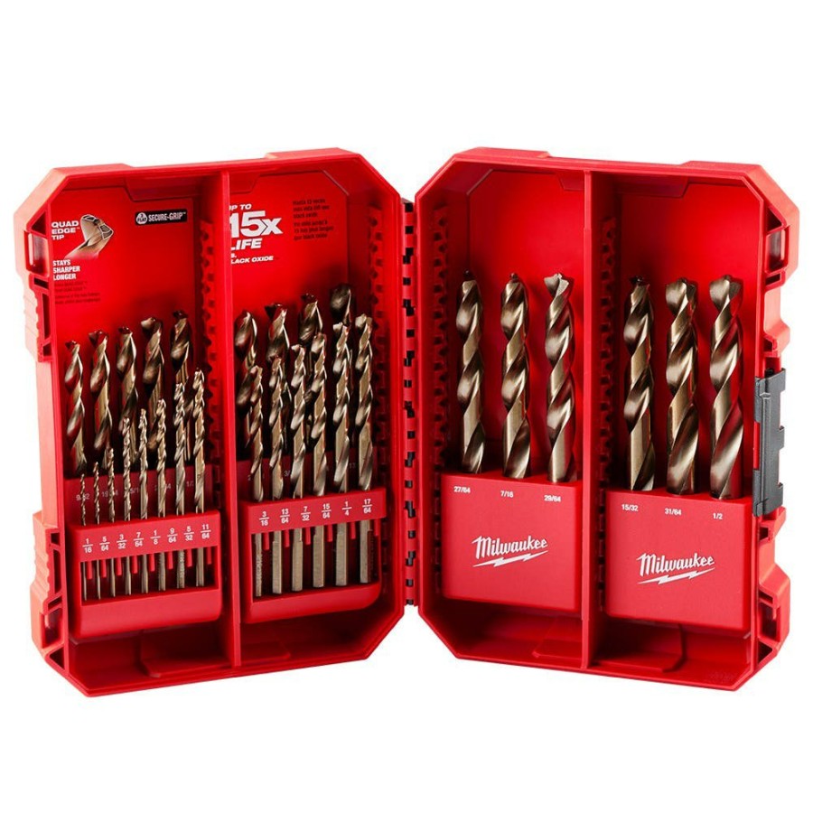 Accessories Milwaukee Tools | Milwaukee Red Helix Cobalt Drill Bit Set - 29Pc 48-89-2332