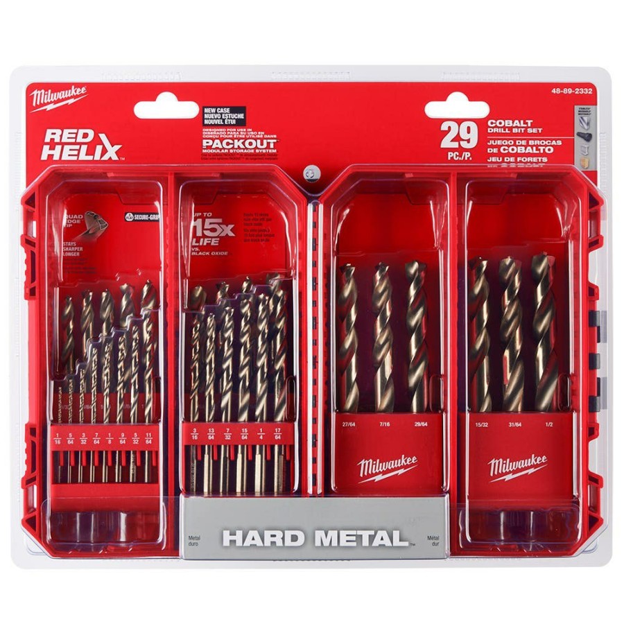 Accessories Milwaukee Tools | Milwaukee Red Helix Cobalt Drill Bit Set - 29Pc 48-89-2332