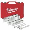 Hand Tools Milwaukee Tools | Milwaukee 1/4" Drive 50 Piece Ratchet & Socket Set - Sae & Metric 48-22-9004