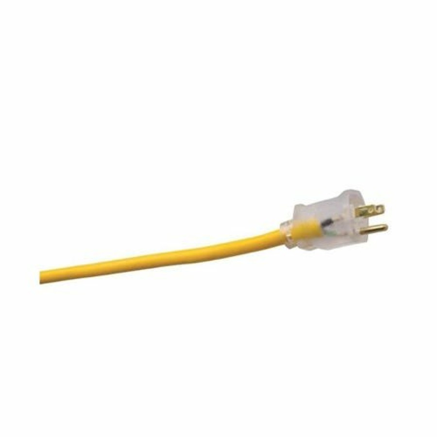 Hardware & Jobsite Supplies Southwire Tools & Equipment | Southwire 12/3 100' Sjeoow Yellow Polar/Solar Extension Cord W/ Lighted End 1689Sw0002