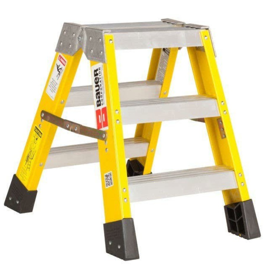 Hardware & Jobsite Supplies Bauer Ladders | Bauer 2' Fiberglass 352 Series 2-Way Stepladder - Type 1A 300 Lb. Rated 35202