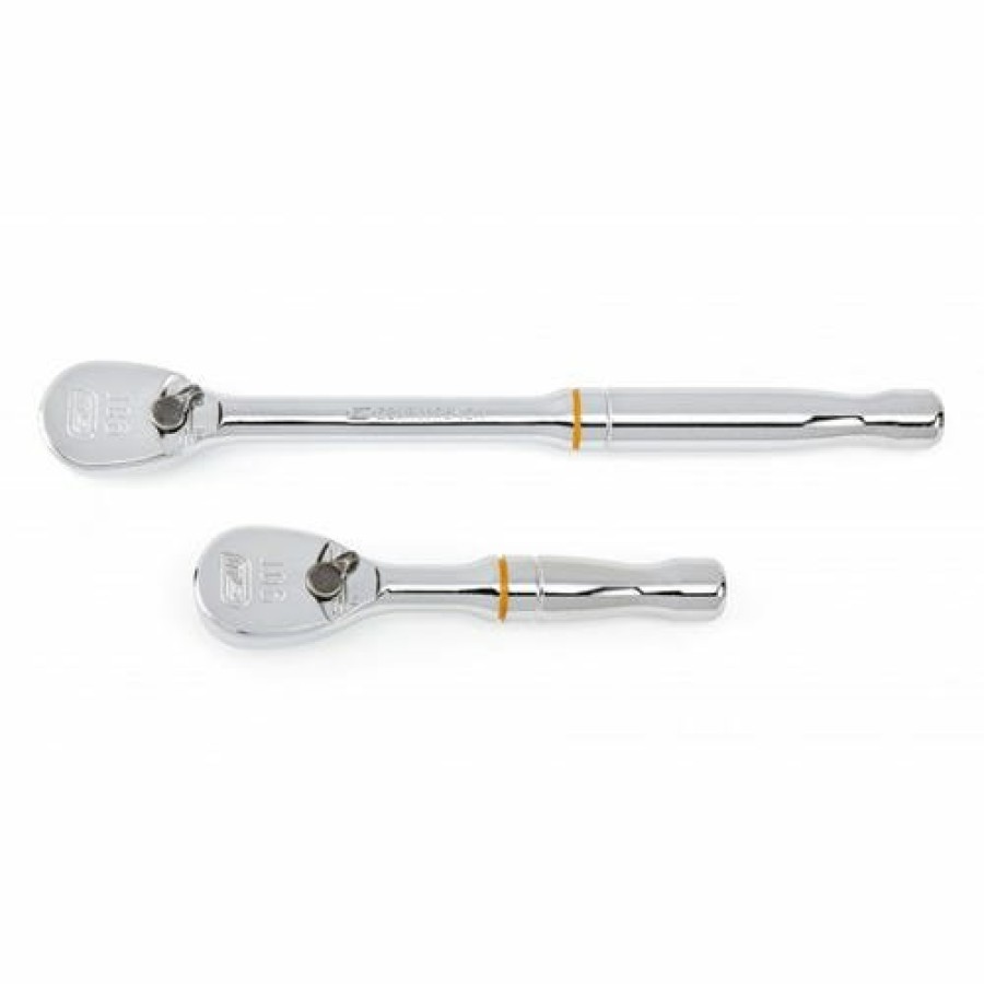 Hand Tools Gearwrench Tools | Gearwrench 2 Pc. 3/8" Drive 90-Tooth Compact Head Teardrop Ratchet Set 81253T