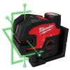 Power Tools Milwaukee Tools | Milwaukee M12 Green Cross Line & 4-Points Laser Kit 3624-21