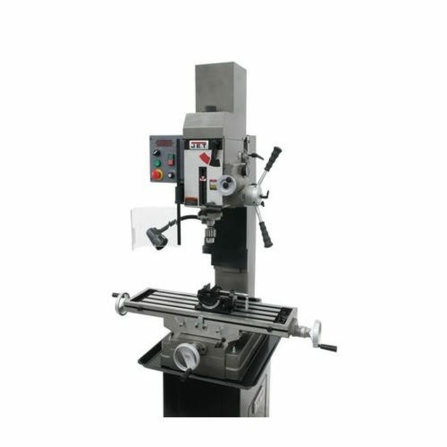 Power Tools JET Tools | Jet Jmd-45Vspft Variable Speed Geared Head Square Column Drill Mill With Power Downfeed 351051